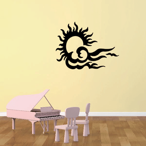 Sun Clouds Wall Decal - Vinyl Decal - Car Decal - CF023 Sale Affordable