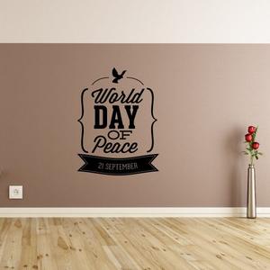 World Day of Peace 21 Sept Wall Decal Sale Cheapest Pice