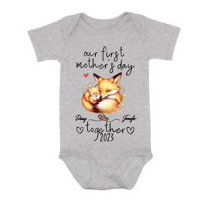 Custom Personalized Mother's Day Baby Onesie/T-Shirt - Gift Idea For Mother's Day/Baby - Our First Mother's Day Together Sale Deals