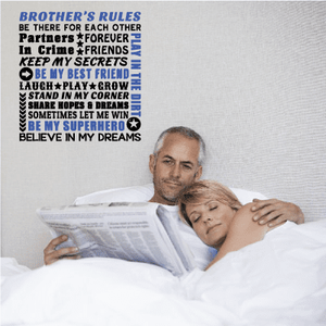 Brothers Word Collage Wall Decal Cheap Cheap Online