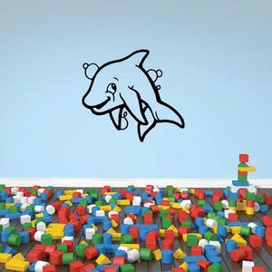 Smiling Happy Bubbles Dolphin Decal Discount Fast Delivery