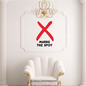 X Marks The Spot Toilet Decal 2025 New Cheap Pice