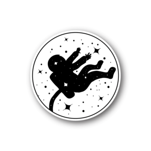 Astronaut Grabbing for the Stars Sticker Buy Cheap Deals