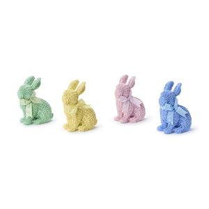 Two's Company Basket Weave Pattern Easter Bunny with Bow Clearance Pre Order