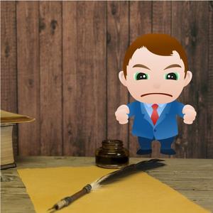 Angry Cartoon Businessman Wall Decal - Vinyl Sticker - Car Sticker - IDCOLOR009 Sale Comfortable