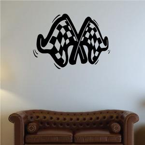 Race Flags Wall Decal - Vinyl Decal - Car Decal - DC004 How Much Online