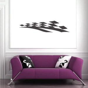 Racing Checkers Flags Wall Decal - Vinyl Decal - Car Decal - 012 Sale Pick A Best