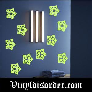 Geometric Pattern Star Glow in the Dark Decal Outlet Supply