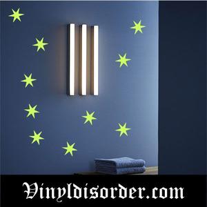 Six Pointed Star Glow in the Dark Decal Fake Cheap Online