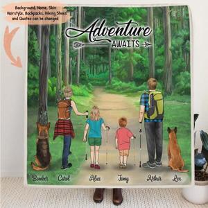 Custom Personalized Forest Trails/Hiking in the Woods Fleece Blanket/ Quilt Blanket - Best Gift For Family/Couple/Friends - Adventure Awaits - IXMB7Q Low Cost For Sale