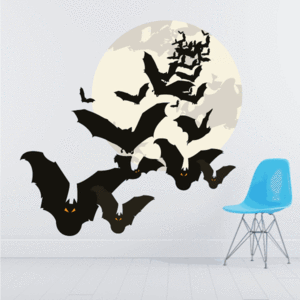 Full moon with Bats Wall Sticker Buy Cheap Official Site