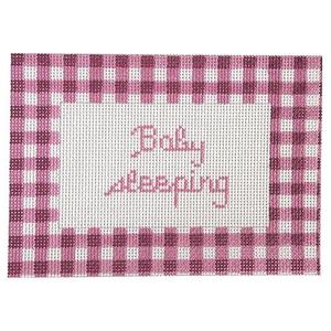 Gingham Baby Sleeping Sign - Pink Get To Buy Sale Online