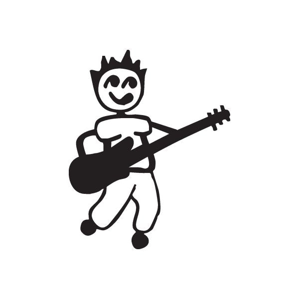 Boy Playing Guitar Decal Cheap Sale Free Shipping