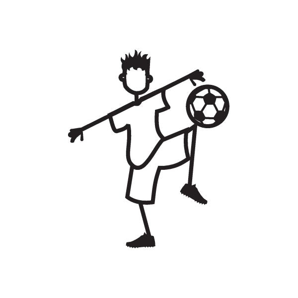 Boy Playing Soccer Decal Clearance Fake