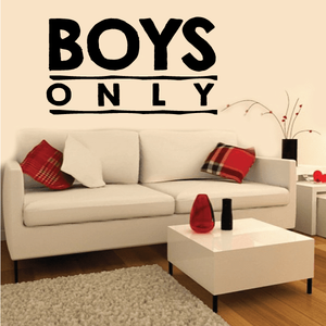 Boys Only Wall Decal Cheap The Cheapest