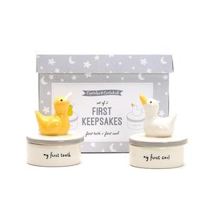 Two's Company Lucky Duckie First Tooth and Curl Keepsake Set in Gift Box Quality From China Cheap