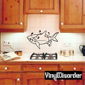 Shark and Seaweed Vines Decal Sale Fake