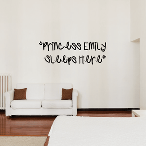 Custom Princess sleeps here Wall Decal Buy Cheap Clearance Store