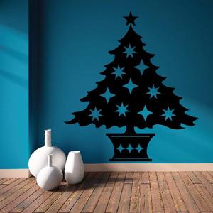 Shining Decorated Christmas Tree Decal Recommend Cheap Online
