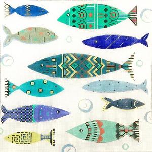 Blue Patterned Fish Supply