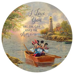 Disney Mickey and Minnie Lighthouse Cove - 21" Round Wood Sign Looking For For Sale