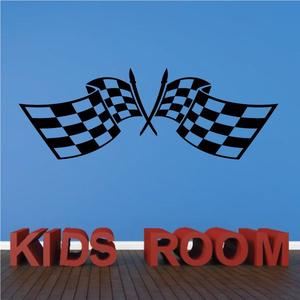 Checkered Flag Wall Decal - Vinyl Decal - Car Decal - CF08007 Grey Outlet Store Online