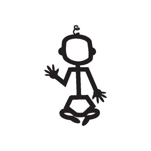Waving Baby No Face Decal Cheap Sale Amazing Pice