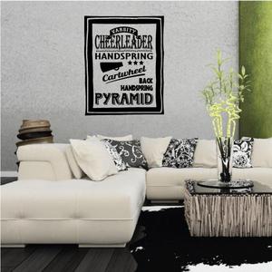 Cheerleader Word Collage Decal Huge Surprise