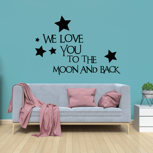 We love you to the moon and back Wall Decal Cheap Sale Footaction