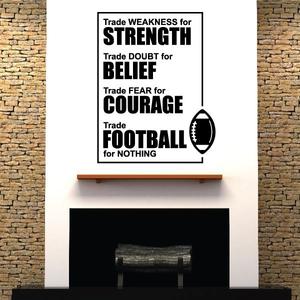 Strenth Belief Courage Football Wall Decal Sale Pick A Best