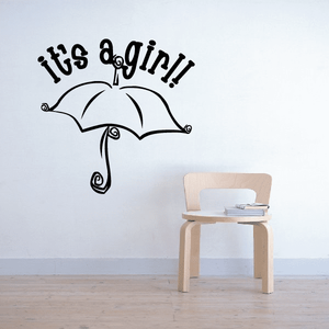 It is a Girl Umbrella Wall Decal Sale Best Sale