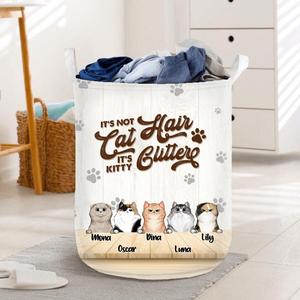 Custom Personalized Cat Hair Laundry Basket - Gift For Cat Lovers With Up To 5 Cats - It's Not Cat Hair It's Kitty Glitter For Sale Official Site
