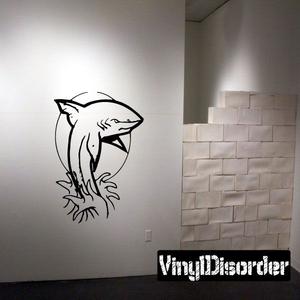 Splashing Leap Shark and Moon Decal Cheapest