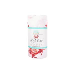 Little Hometown Pink Crab Muslin Swaddle Blanket In China