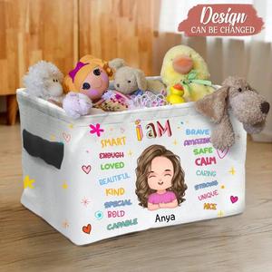 Custom Personalized Kid Storage Box - Kid/ Grandkid/ Granddaughter Gift Idea - I Am Kind Buy Cheap Classic