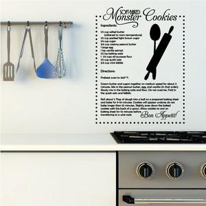 Soft Baked Monster Cookies Recipe Wall Decal Choice Cheap Pice
