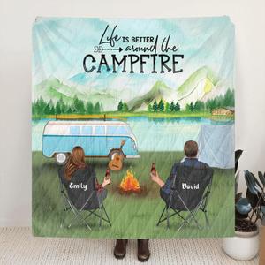Custom Personalized Camping Blanket - Gift for the whole family, camping lovers - Happy Camper - Q3VZTZ2 Online Online For Sale