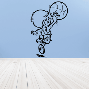 Basketball Young Boy Ball Toss Decal Shop Offer