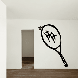 Tennis Racket Sports Vinyl Wall Decal Sticker Mural Quotes Words TENNISRACKETV Sale Cheapest