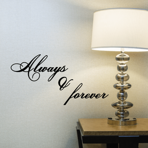 Always and forever Stacked Text Wall Decal Cheap Sale Big Discount