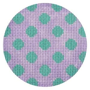 Lavender/Teal Polka Dot Round Clearance Store For Sale