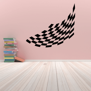 Checkered Flags Wall Decal - Vinyl Decal - Car Decal - SM038 Clearance Fashionable