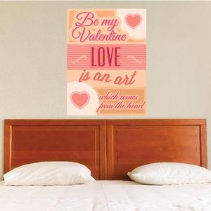 Be My Valentine Love Is An Art Which Comes From The Heart Sticker Latest Collections Online