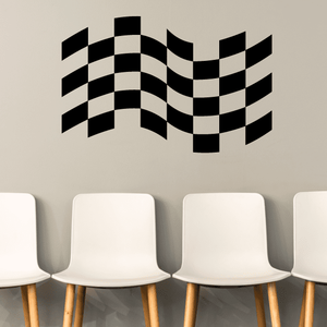 Checkered Flags Wall Decal - Vinyl Decal - Car Decal - SM010 Cheap Explore