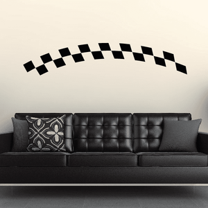 Checkered Flags Wall Decal - Vinyl Decal - Car Decal - SM021 Cheap Pice Top Quality