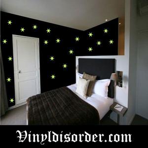 Glow in the Dark Stars Wall Decal - Vinyl Decal - Die Cut Decal - GDK56 Discount Footaction