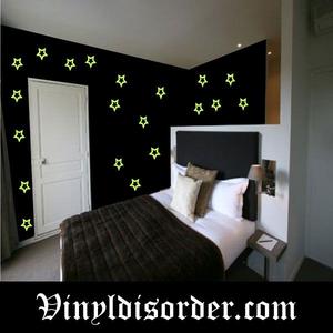 Glow in the Dark Stars Wall Decal - Vinyl Decal - Die Cut Decal - GDK44 Discount Original