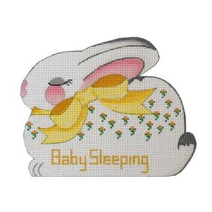 Sleepy Bunny - Baby Sleeping Sign - Yellow Bow Sale Real