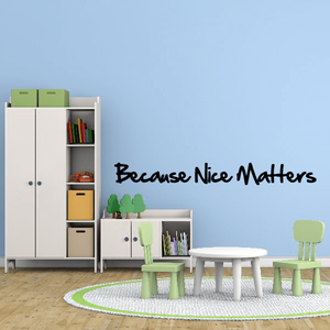 Because Nice Matters Wall Decal Buy Cheap Best Wholesale