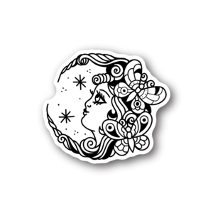 Girl In the Moon Sticker Latest Collections For Sale